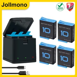 1800mAh AHDBT-901 Camera Battery Batteria With LCD USB 3 Ways Charging Box For GoPro Hero 9 10 11  Sport Cameras