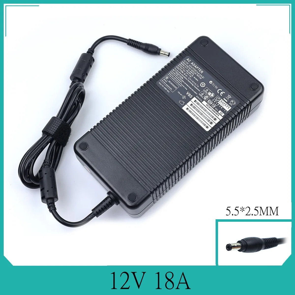 Laptop Adapter For Dell 12V 18A 220W 5.5*2.5MM Charger ADP-280BB  ADP-220ABB M8811 220P-01 DA-2 PE4C-EC060A V3.0 Power Supply