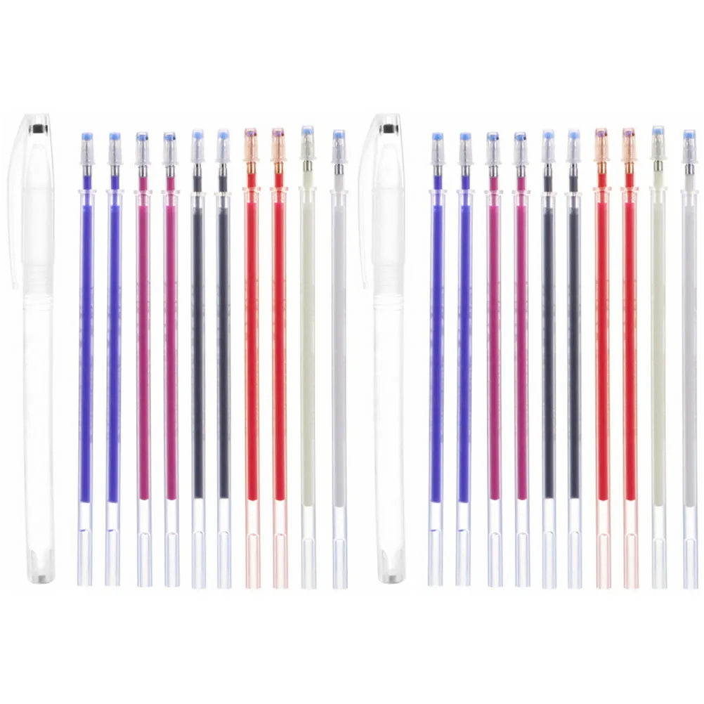 

2Sets High Temperature Disappearing Marker Pens Professional Sewing Fabric Marking Pens Heat Erasable Quilting Patchwork