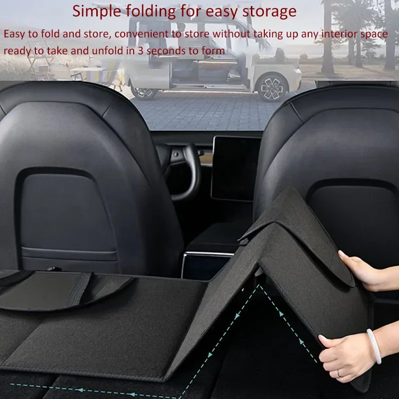 Back Seat Folding Extender Car Seat Cover Travel Bed Non Inflatable Car Extra Long Mattress For SUV Truck Storage Convenient