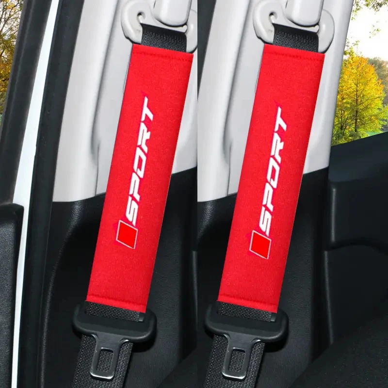 2PCS Car Seat Belt Shoulder Cover Printed Sports Shoulder Cover Soft and Comfortable Car Seat Belt Cover Universal