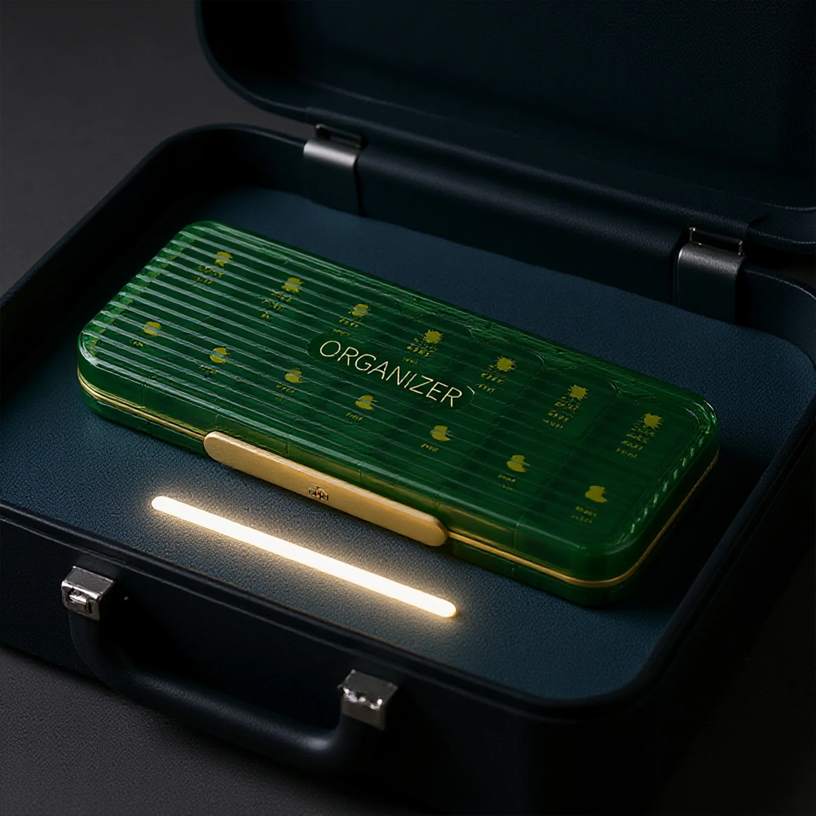 

7 Day Weekly Pill Box Portable Pill Organizer with 14/21 Compartments Large Capacity Dustproof Medicine Storage Container