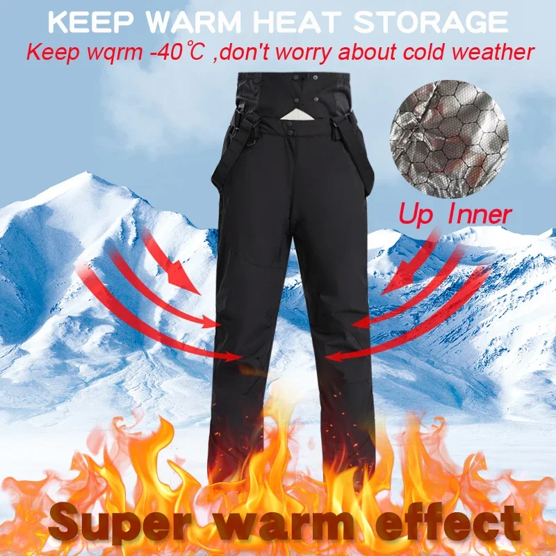 High Quality Waterproof Skiing Overalls Outdoor Mountain Men Snowboard Trousers Windproof Male Jumpsuit Sport Warm Ski Pants