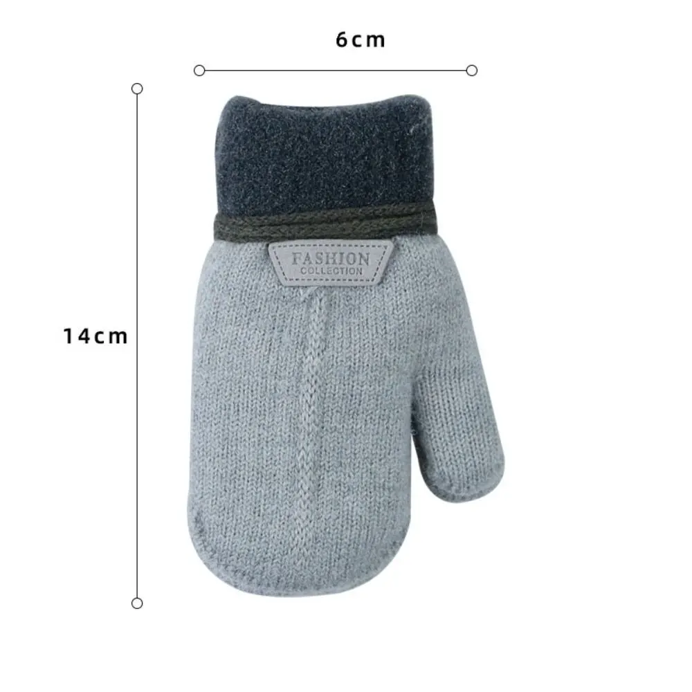 Comfortable Knitted Children Mittens Hand Warmers Cozy Thicken Mittens Breathable Winter Ski Gloves Girl Boy