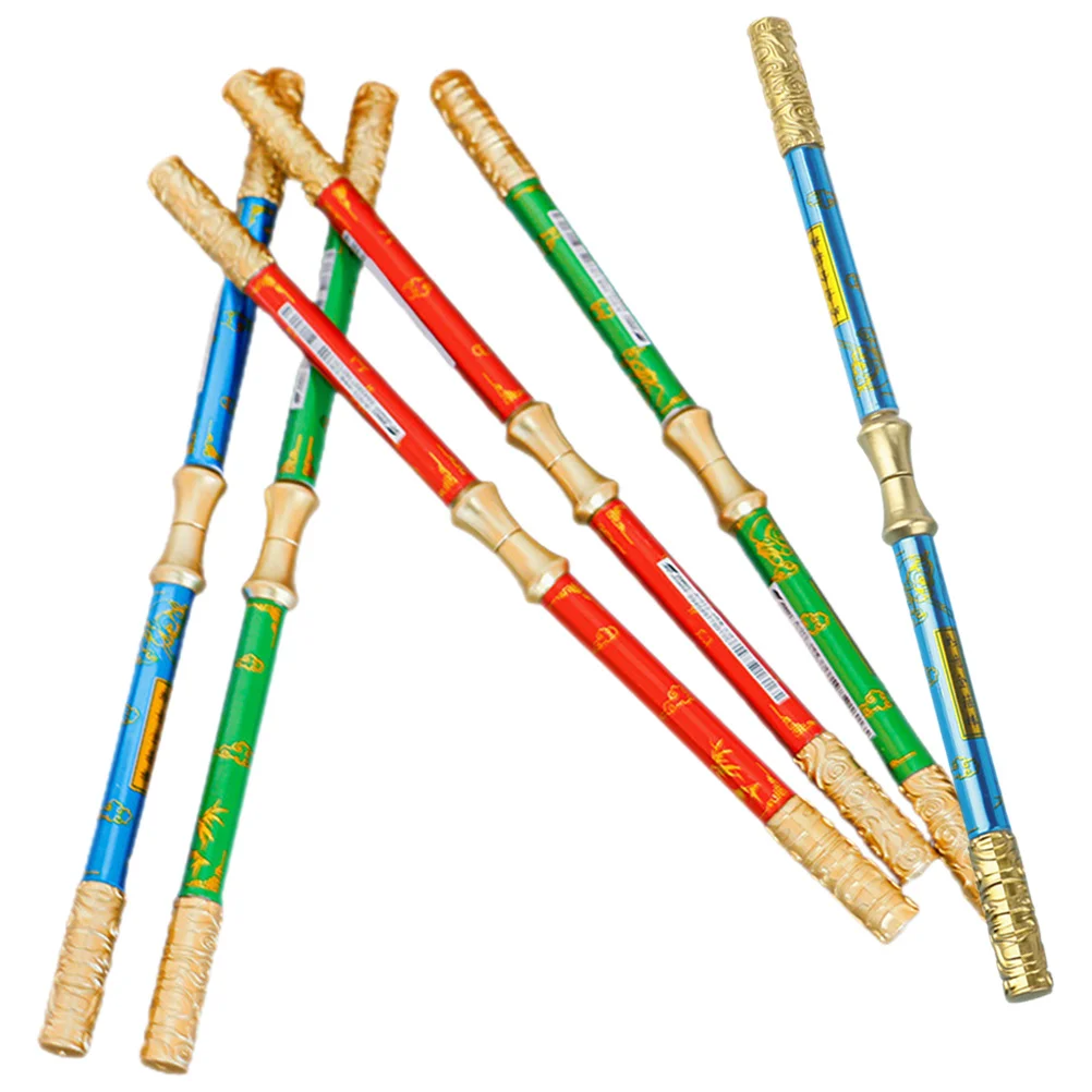 

6pcs Gold Monkey Pens Smooth Writing Double Ended Ink Pens For Students School Supplies Cartoon Pen