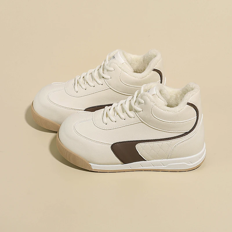 

Зимние уличные ботильоны, флисовая теплая женская хлопковая обувь, модные нескользящие зимние ботинки, удобные повседневные спортивные ботинки для верховой езды