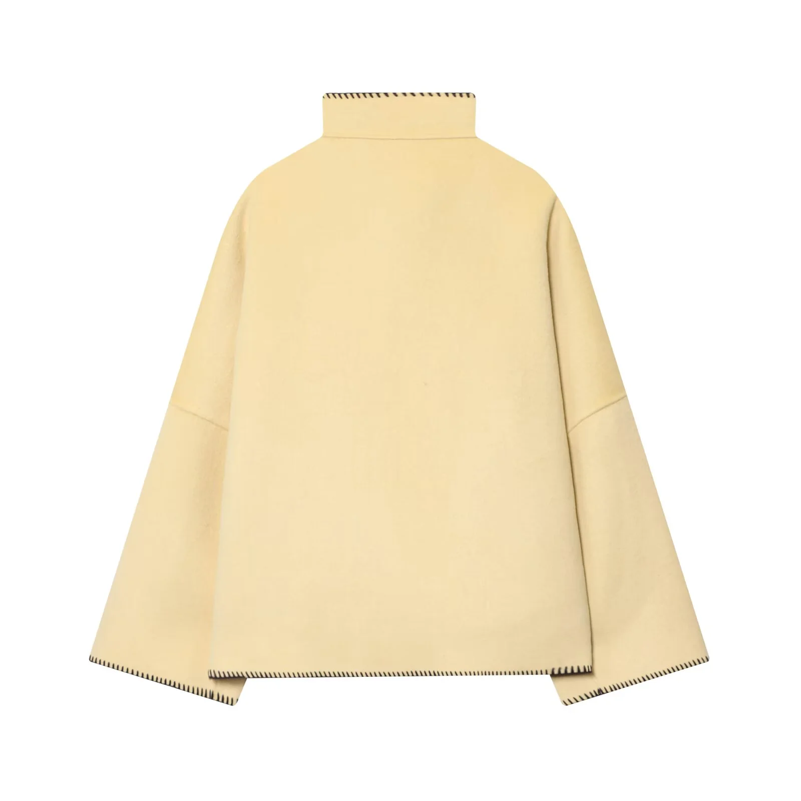 

2025 autumn new women's casual fashion advanced simple retro loose high collar short long sleeve jacket