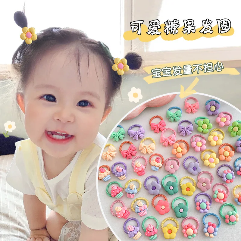 Bandas de goma para niños, no daña la elasticidad del cabello es buena, diadema bonita para niña, banda para el dedo pequeño, tocado de cuerda