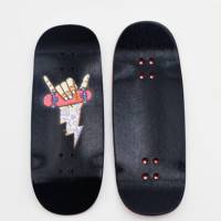34.5mm Pro Fingerboard Deck Wooden Board with Graphic for Finger Skateboard