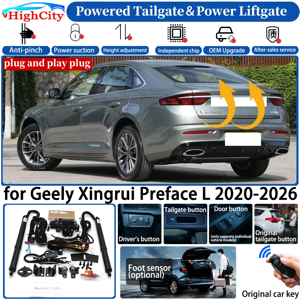 for Geely Xingrui Preface L 2020-2026 Automatic Smart Powered Tailgate Power Liftgate System Intelligent Strut Trunk Lift Kit