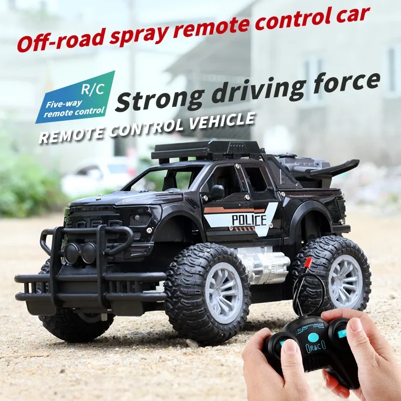 Simulated Off-road Vehicle Door Opening Remote Control Vehicle Spray Play Children's Toy Model Parent-child Interaction Gift