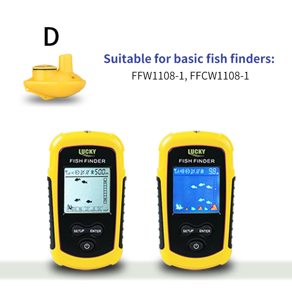 D+T Wireless Remote Sonar Sensor Fishing Finder Transducer 45M Water Depth Fishing Finder Accessories