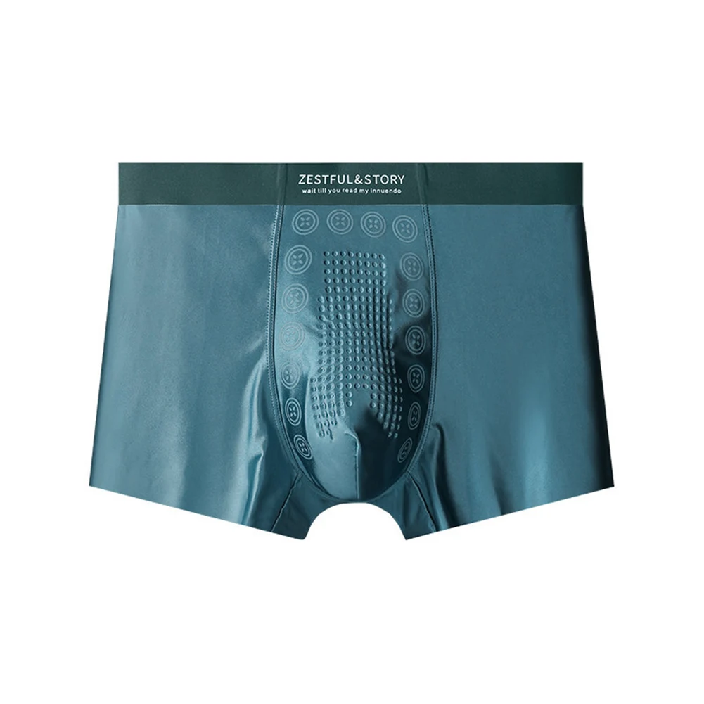 Men Ice Silk Satin-like Trunks Glossy Smooth Lingeries For Man Boxer Shorts Sexy Accessories Underwear Seamless Men's Panties