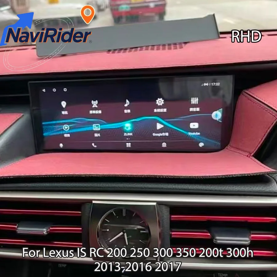10.2'' RHD For Lexus IS RC 200 250 300 350 200t 300h 2013-2016 2017 Stereo Android 15 Multimedia Player CarPlay Navigation WIFI