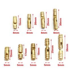 10Pcs/pack Jewelry Box Wine Wooden Case Supplies Hidden Invisible Concealed Barrel Hinge Pure Copper Furniture Hardware