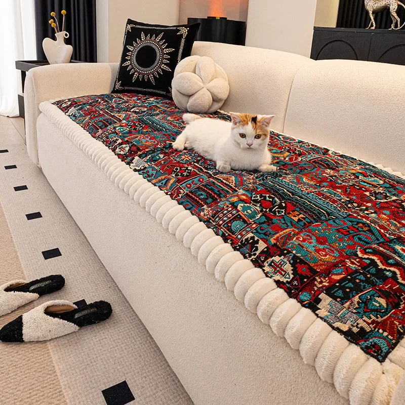 Sofa Cushion Thickened Bohemian Wind Non-slip in Autumn and Winter New Simple and Advanced Ethnic Wind Seat Cushion