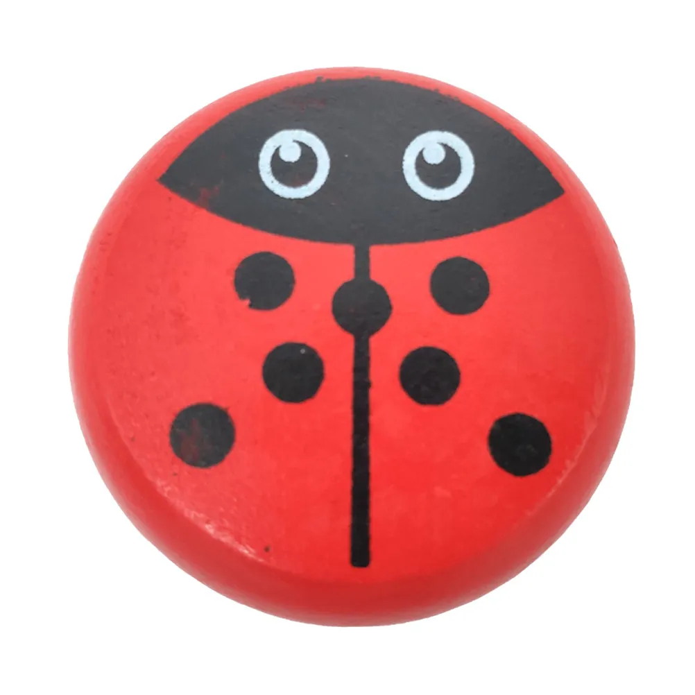 

Ladybird Wooden Yo-Yo Ball Wood String Smooth Surface Kids Outdoor Plaything Improve Coordination Finger Flexibility