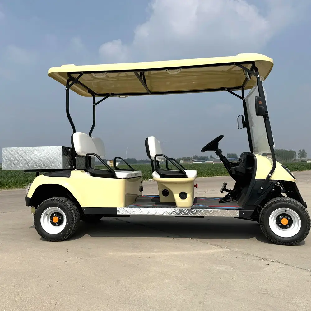 Latest Design Scenic Spot Garden Karts Car Carrito Trustworthy 6 Passenger Lithium Battery Front Disc Brake Electric Golf Carts