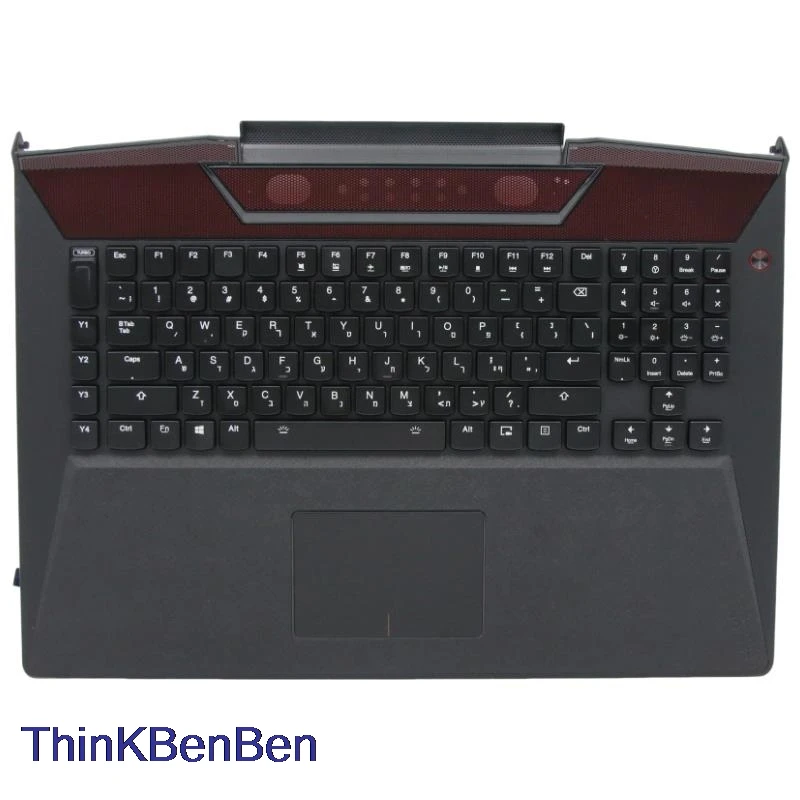 HB Hebreeuws (IL Israël) Zwart Toetsenbord Hoofdletters Palmrest Shell Cover Voor Lenovo Legioen Y920 17 17IKB 5CB0P05605