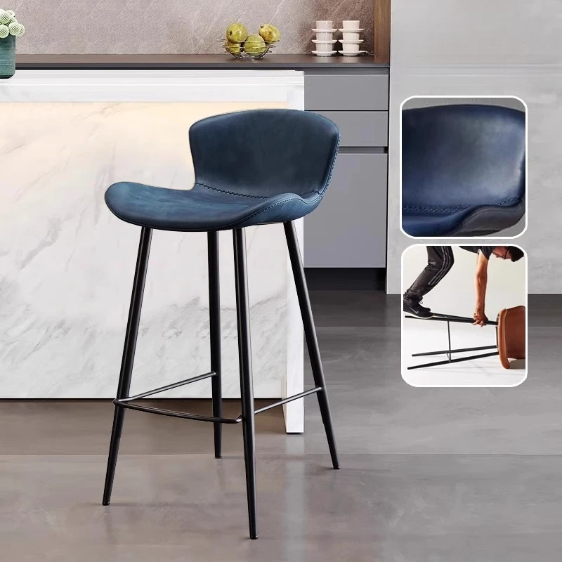 Muebles de lujo para sala de estar, silla giratoria de altura ajustable, sillas de comedor modernas para oficina, cocina, respaldo nórdico, taburete de hierro para bar