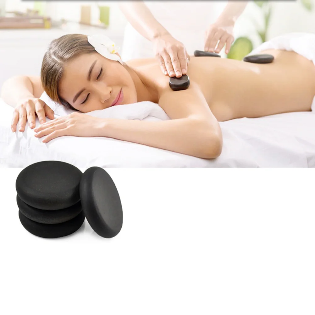 

2 Pcs Volcanic Stone Massage Hot Stones Cold for Heat Facial Face Oil