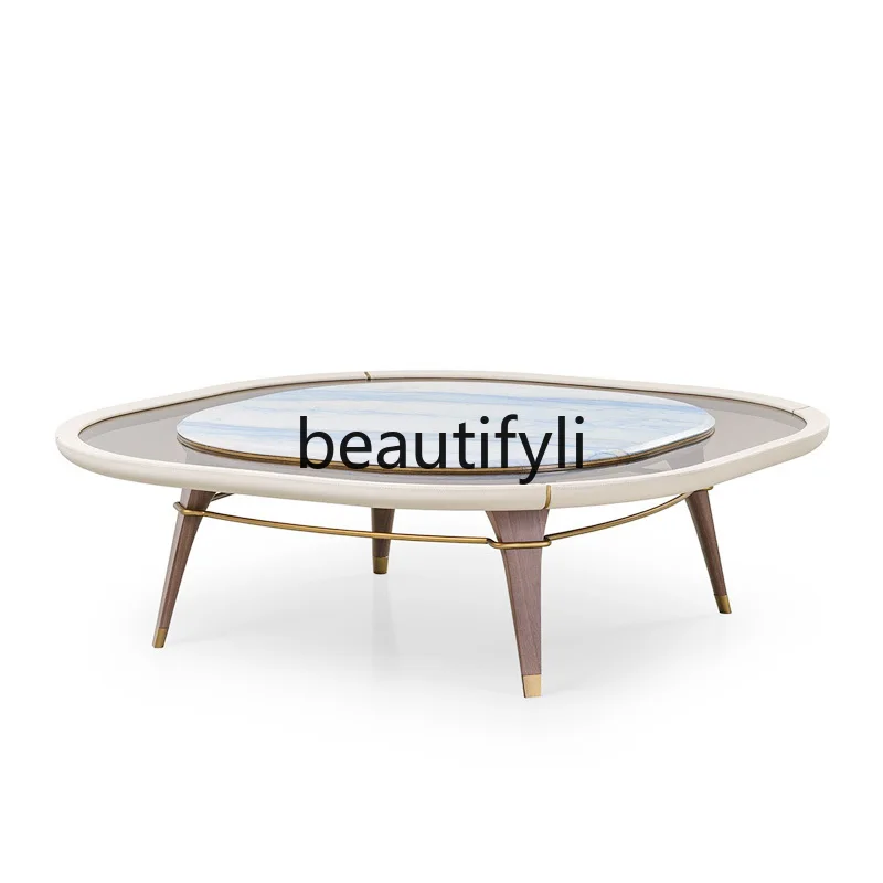 

Postmodern Hong Kong-style light luxury coffee table minimalist casual decoration table