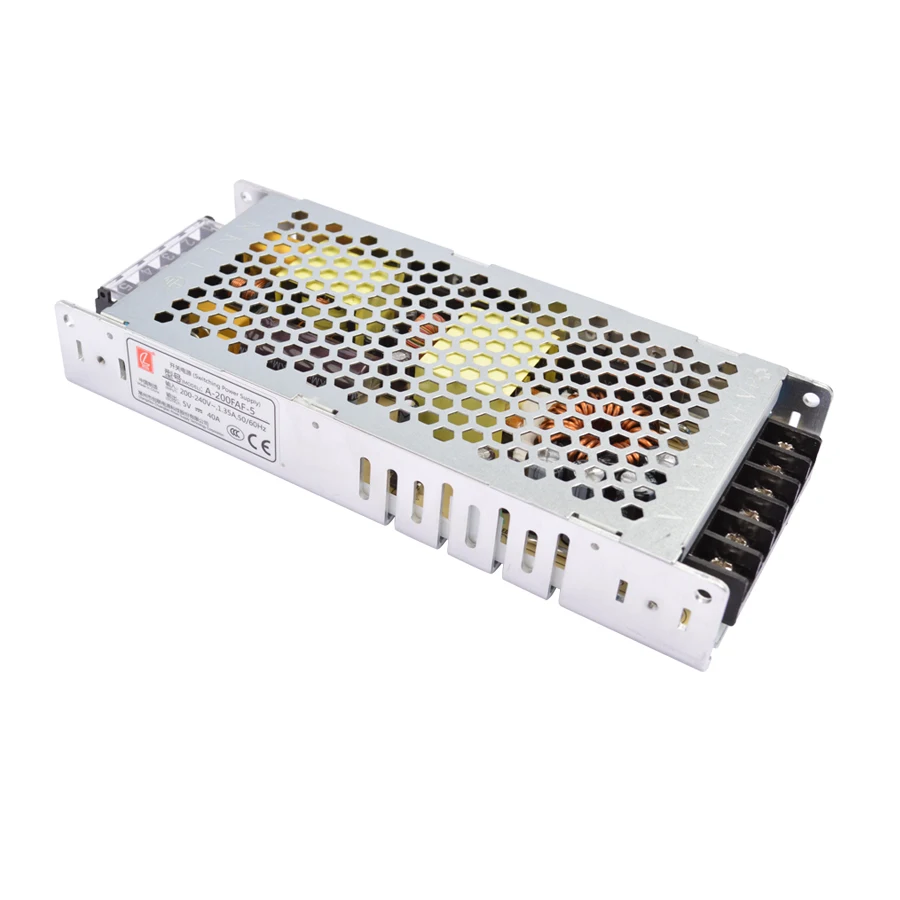 With CE Certificate 220VAC Input 5V 40A 200W Output LED Display Power Supply
