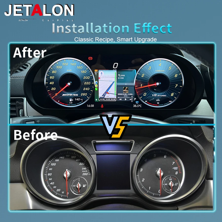 لبنز ML/GL/GLE/GLS 2012-2019 W166 X166 الظاهري قمرة القيادة سرعة متر 12.3 كامل الشاشة CARPLAY إبقاء OEM سيارة LCD العنقودية الرقمية