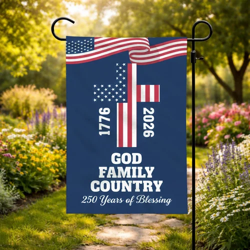 USA 250th Anniversary Garden Flag Patriotic Banner 1776-2026 Independence Decor RRI