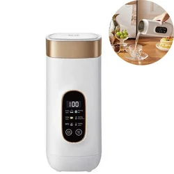 220V Portable Electric Kettle Health Preserving Pot Travel Boiled Water Pot Smart Teapot Heating Cup Adjust Temperature 650ml