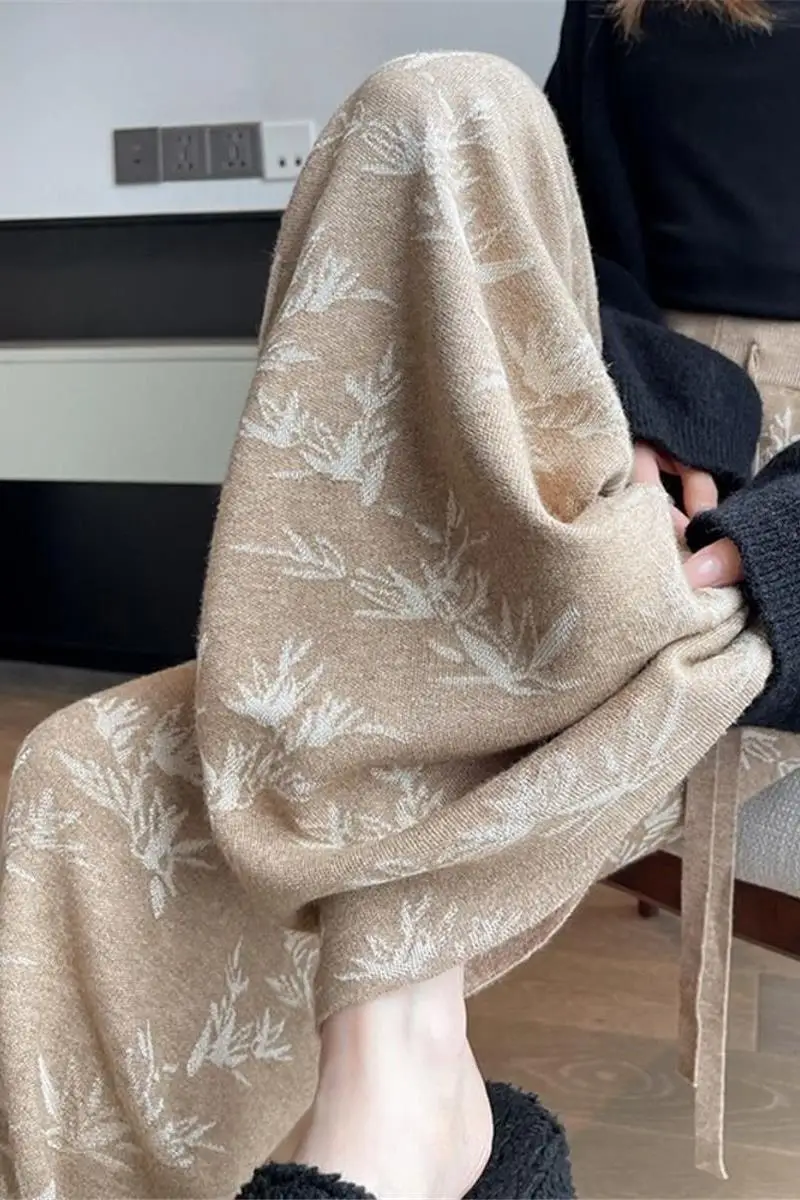 

Новые повседневные тонкие женские брюки из ледяного шелка в китайском стиле с высокой талией, летние свободные широкие брюки с высокой талией, модные CQ35