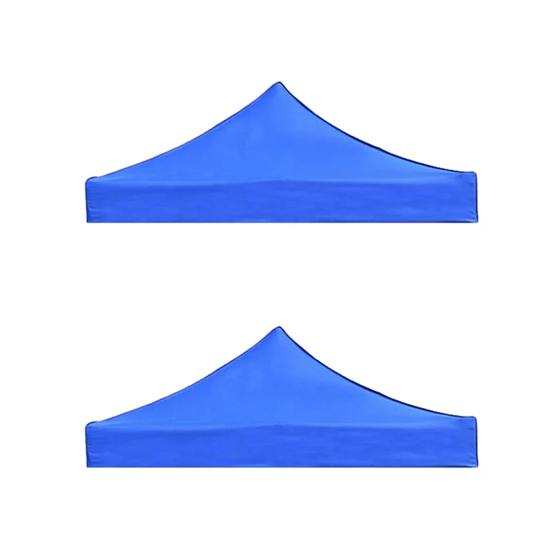 

ABUF-2 Pcs 2X2M Canopy Top Cover Replacement Four-Corner Tent Cloth Foldable Rainproof Patio Pavilion Replacement Blue