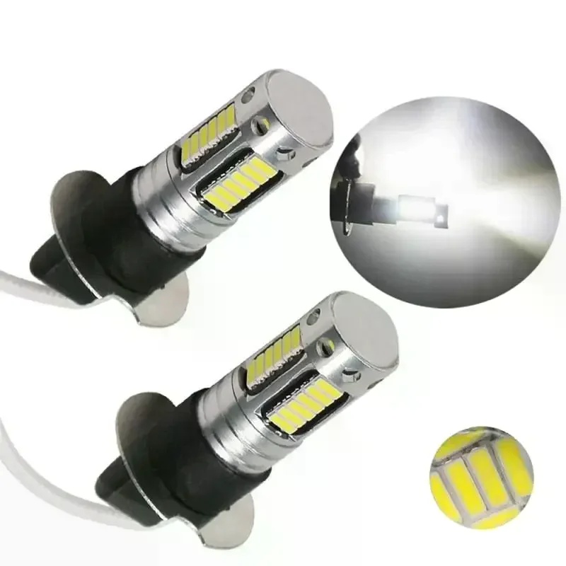 

1 шт. H3 светодиодные противотуманные фары комплект для переоборудования супер яркие Canbus 6000K белые светодиодные фары авто ходовые огни