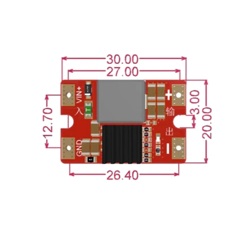 Módulo de redução de tensão DC DC Downstream Eficiência 96% Modelo Placa anti-hipertensiva de alta potência Baixa ondulação 12V