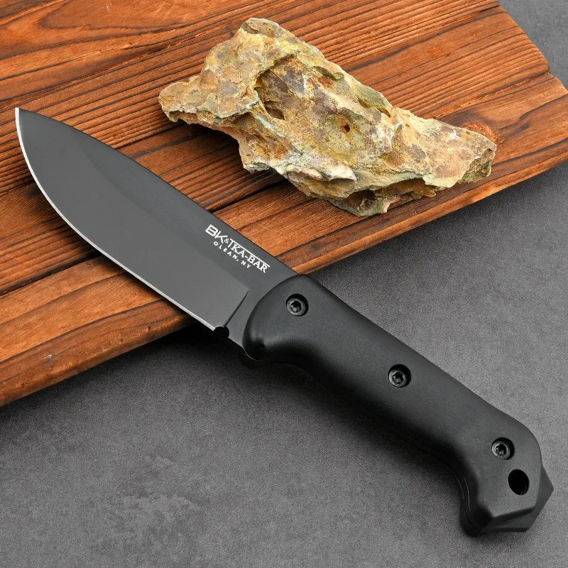 Outdoor Knife Tactical Pocket Knife Wilderness Survival Knife Multifunctional Straight Knife One Piece with Sheath