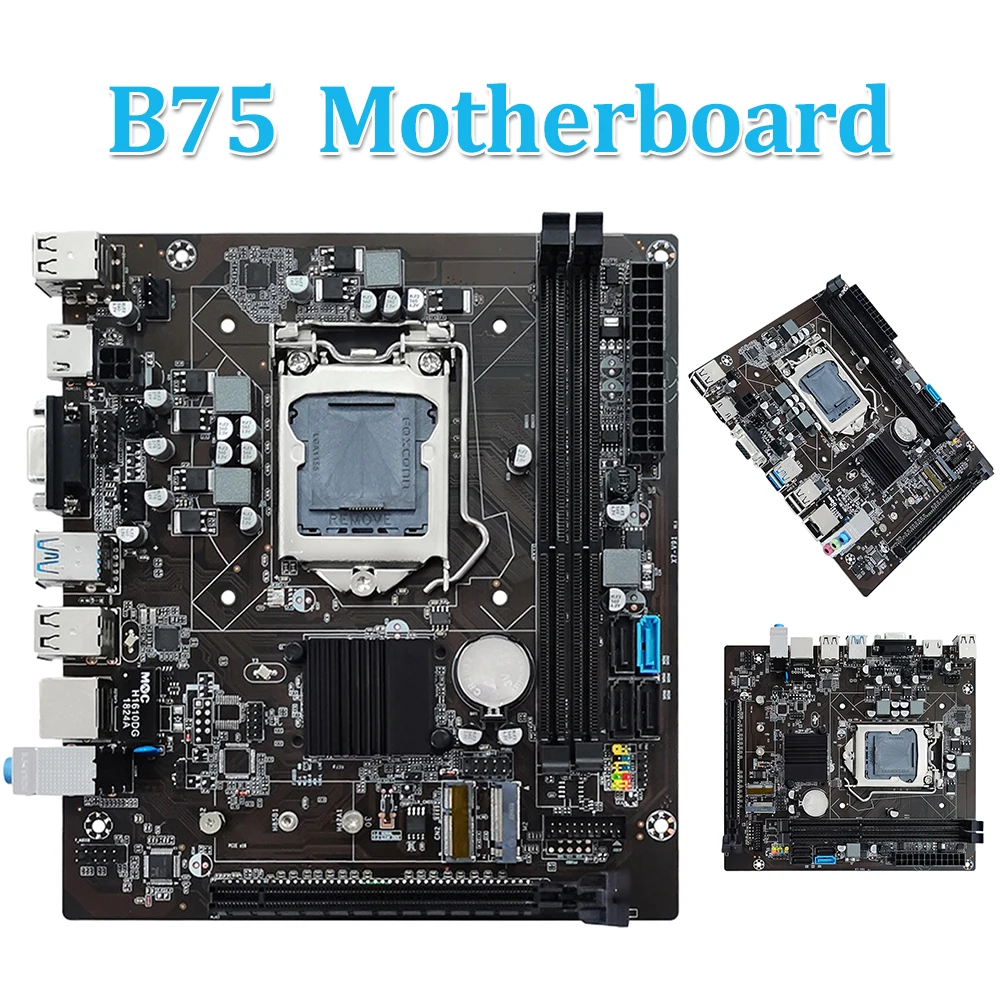 

B75 Computer Motherboard Supports M.2 NVME LGA1155 PC Mainboard DDR3 M-ATX Mainboard 1600MHz RAM 16GB USB2.0/3.0 for I5 3470CPU