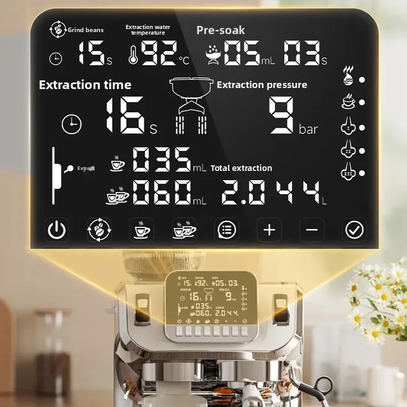 

Коммерческая автоматическая эспрессо-машина Birui BR-520E 2026 года, 15 бар, 2,0 л, с бойлером из нержавеющей стали, многовольтовый насос, для домашнего использования