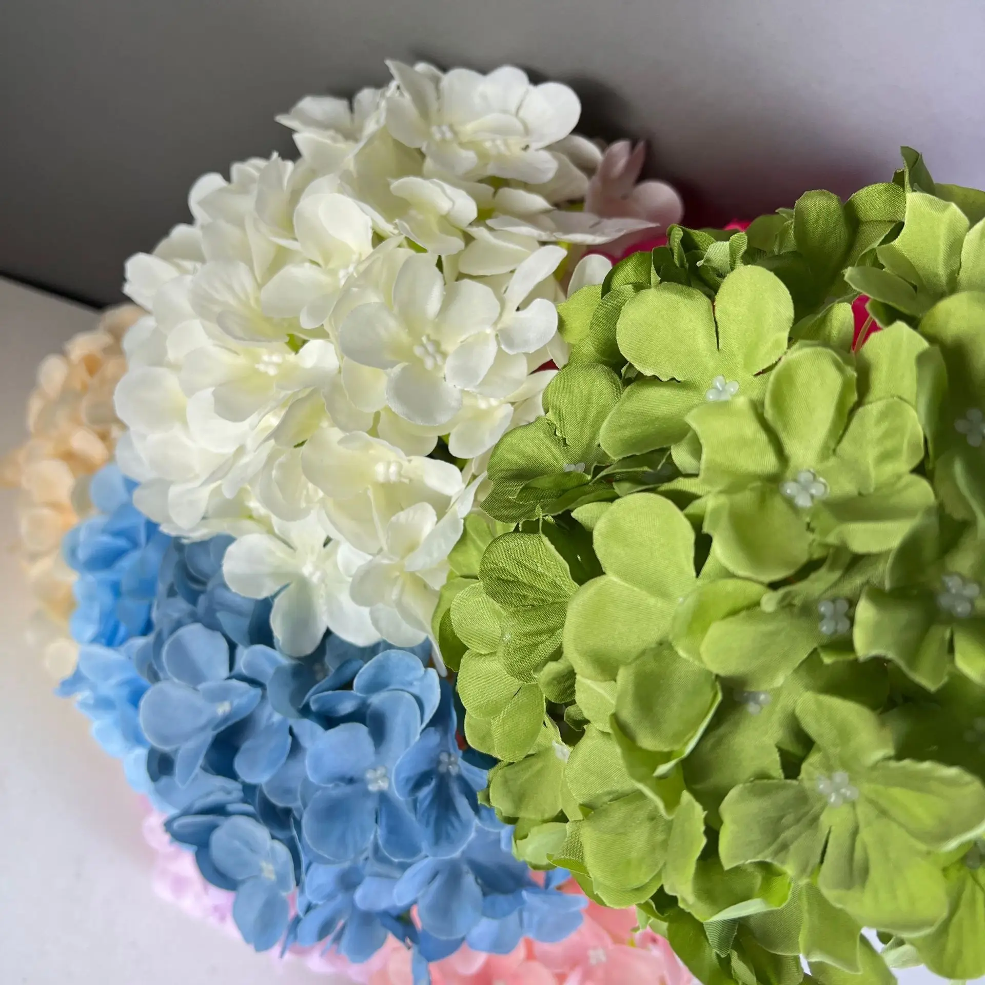 1/3PC Artificial Hydrangea Flowers Blue pink Decoration Wedding Bouquet Flower for Home Christmas Party Decoration Fake Flower