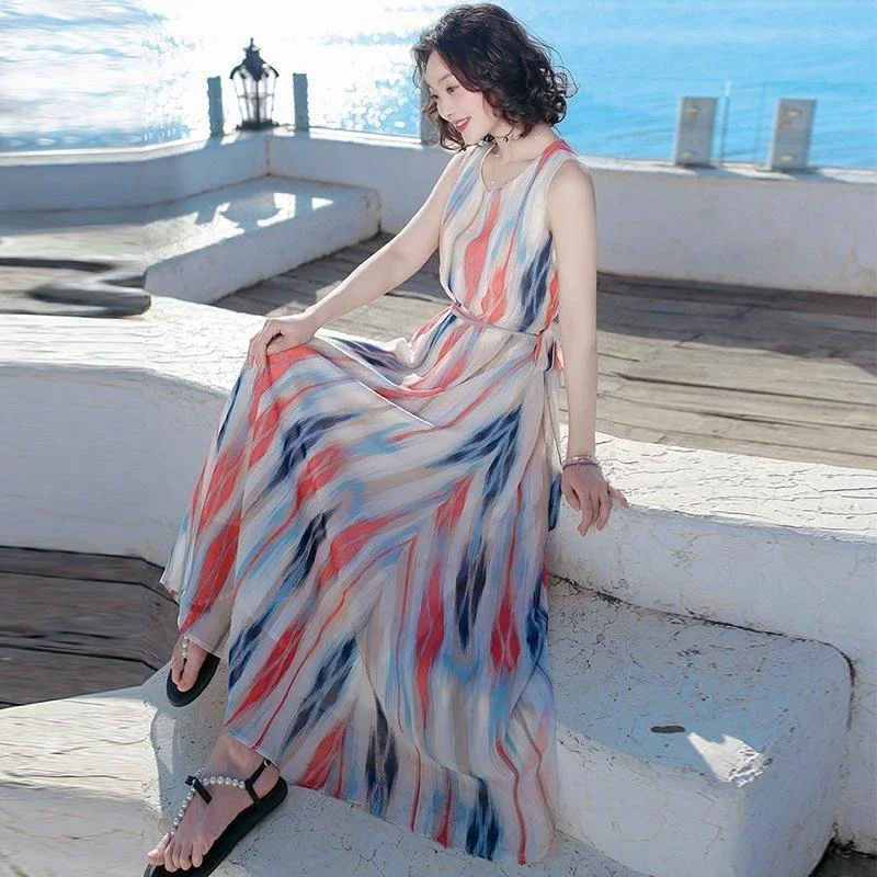 Robes Maxi en Satin de soie pour femmes, longue robe de plage en mousseline de soie, vêtements Boho, Promotion coton Xxl, sensuel, Sexy, tendance, Y2k, 2024