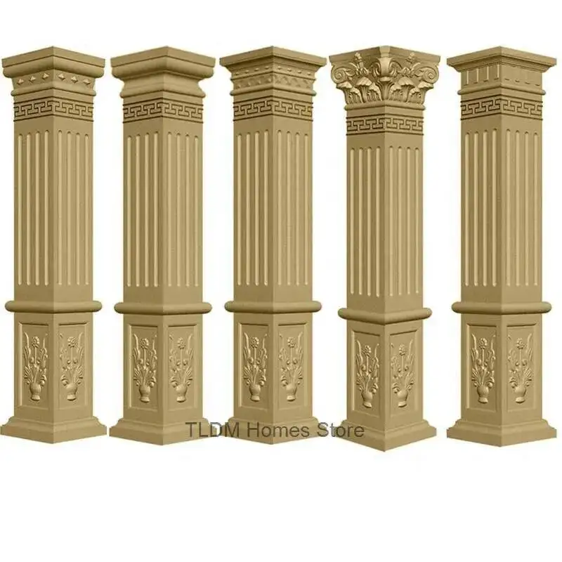 Roman Garden build Column Fence DIY Modeling Cement Column Thickened Mold Garden Building Mold European Decorative Square Column