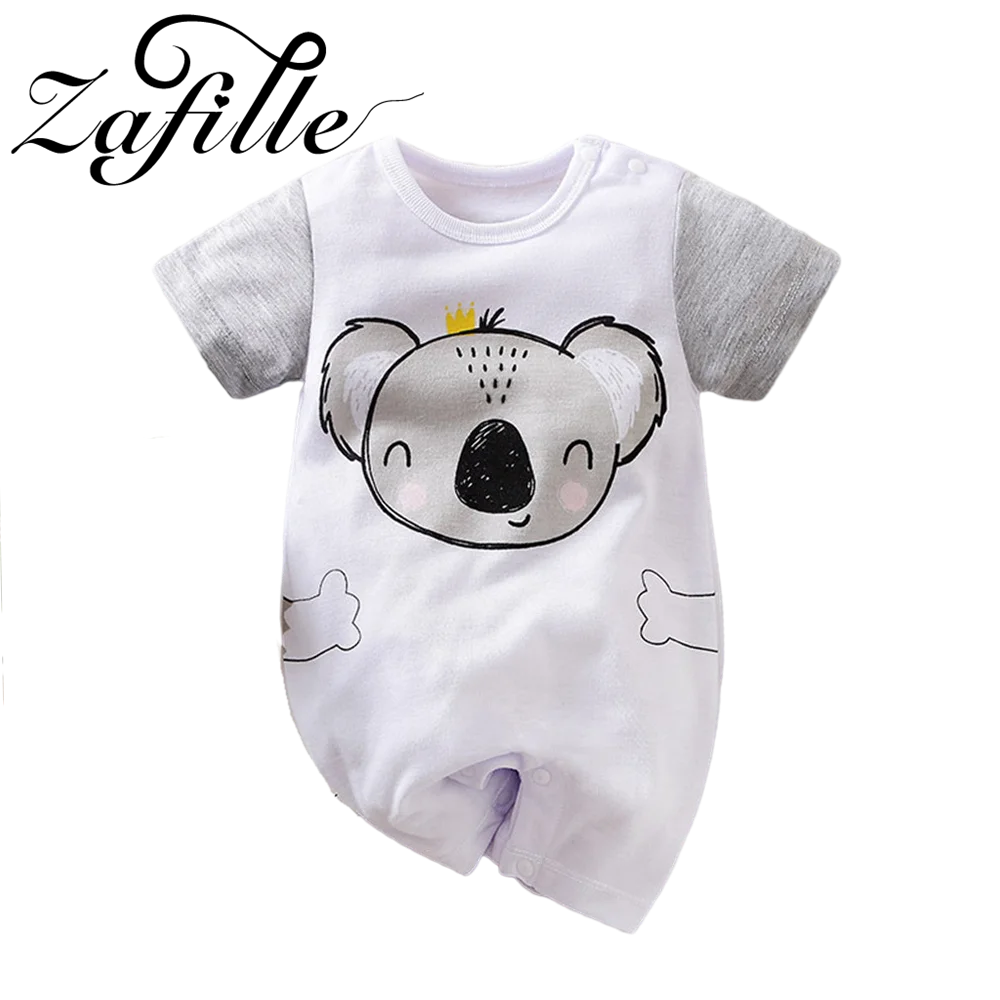 ZAFILLE Newborn Jumpsuit 0-18M Boys Baby Romper Cartoon Koala Overalls For Kids Summer Infant Sleepwear Girls Children Clothing