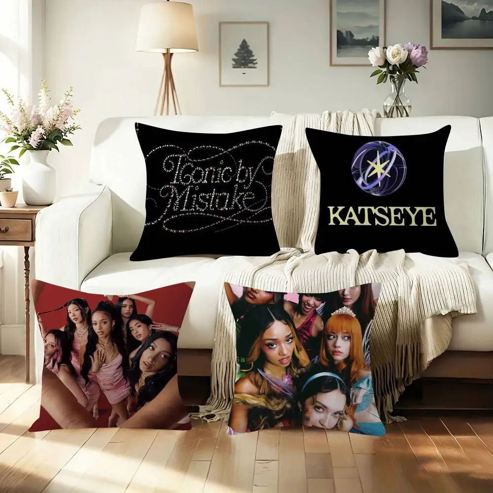 Kpop Hot Girl    Pillow Cover for Bedroom Room and Living Room Sofa Decorative Cushion Cover K-KATSEYE