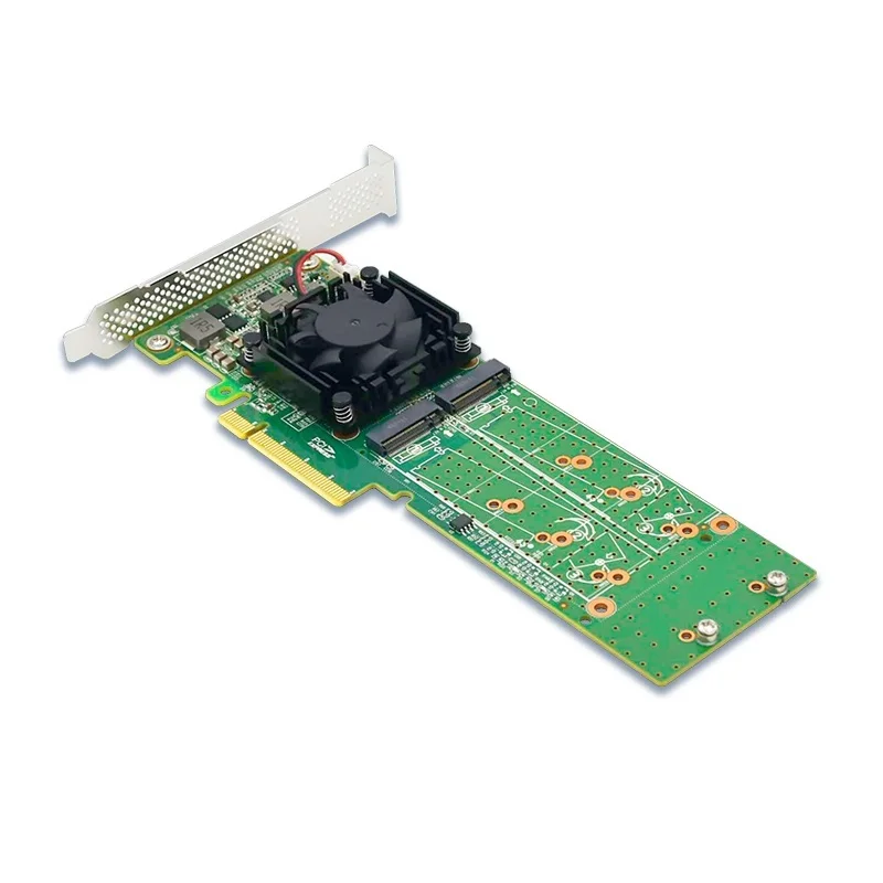 M.2 NVMe 카드 PCIe3.0 X8 - 4포트 M.2 NVMe SSD 어댑터 카드 최대 크기 22110mm PLX 8747