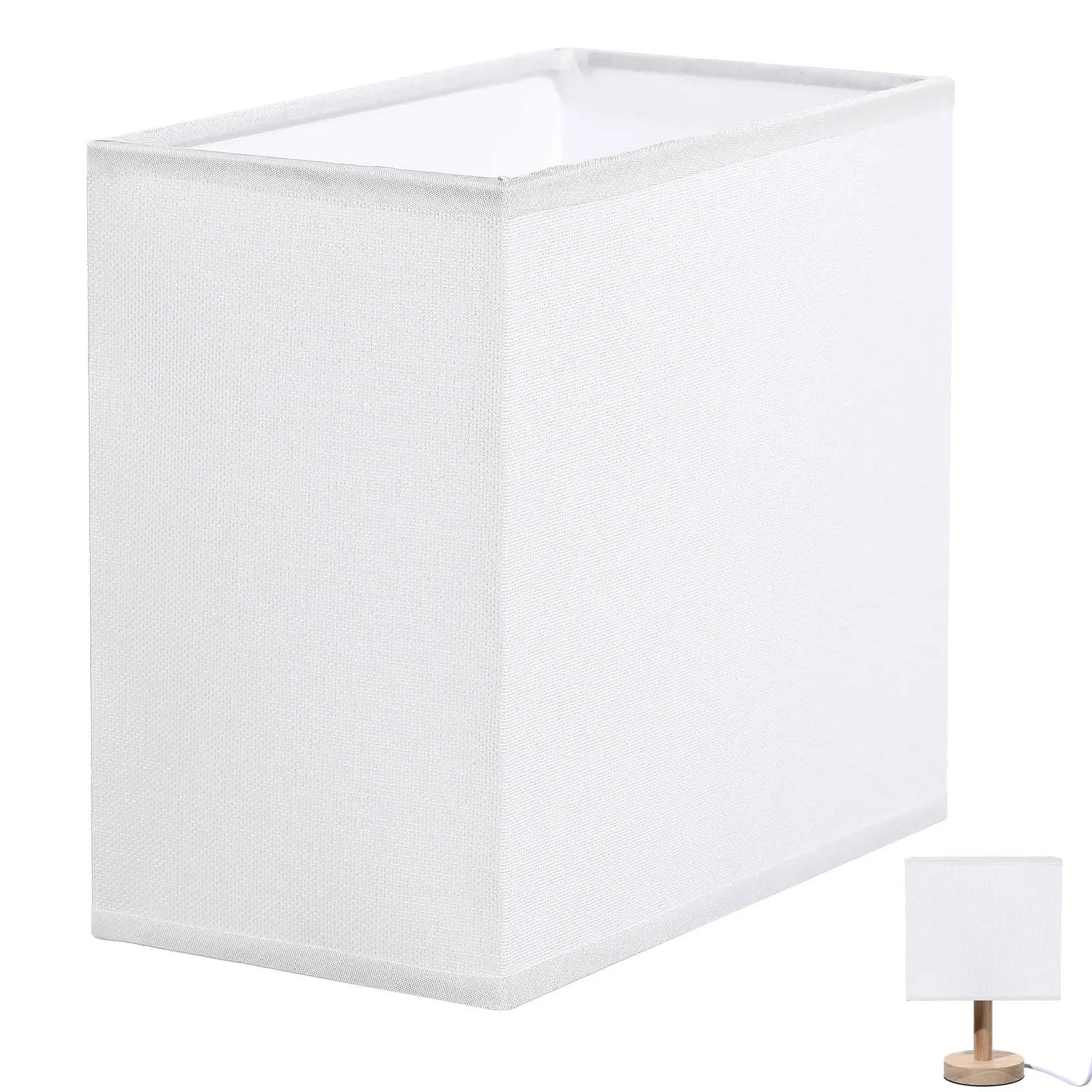 

Fabric Lamp Shade Rectangle Design for Hanging Table Desk Lamp Warm Eye-Friendly Light Decorative Room Lighting Cover