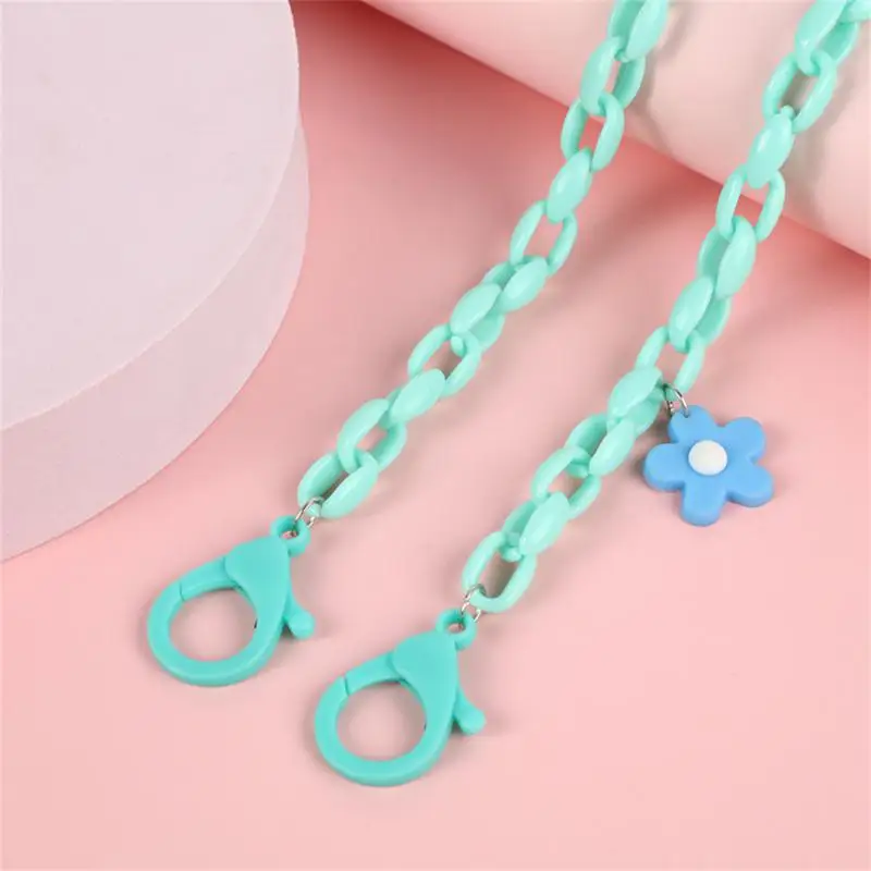 Mooie Bril Ketting Voor Kinderen Candy Color Acryl Anti-Verloren Zonnebril Lanyard Masker Band Houder Sieraden Cadeau Accessoires