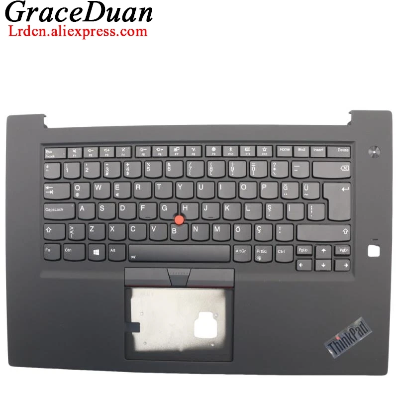 

TR Turkish Black Keyboard Upper Case Palmrest Shell Cover For Lenovo Thinkpad P1 X1 Extreme Gen1 G1 01YU796 01YU797