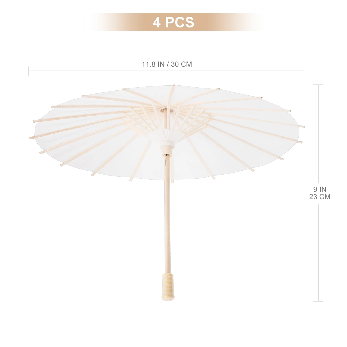 

BESTOYARD 4pcs White Paper Parasol Umbrella Chinese Japanese Paper Umbrella Wedding Decoration Diameter 30cm Random Umbrella Han