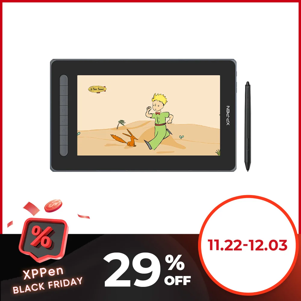 XPPen Artist 12/16 2nd Gen Little Prince Graphic Tablet Monitor 60 Tilt X3 Stylus Art Drawing Tablet for Android Windows Mac