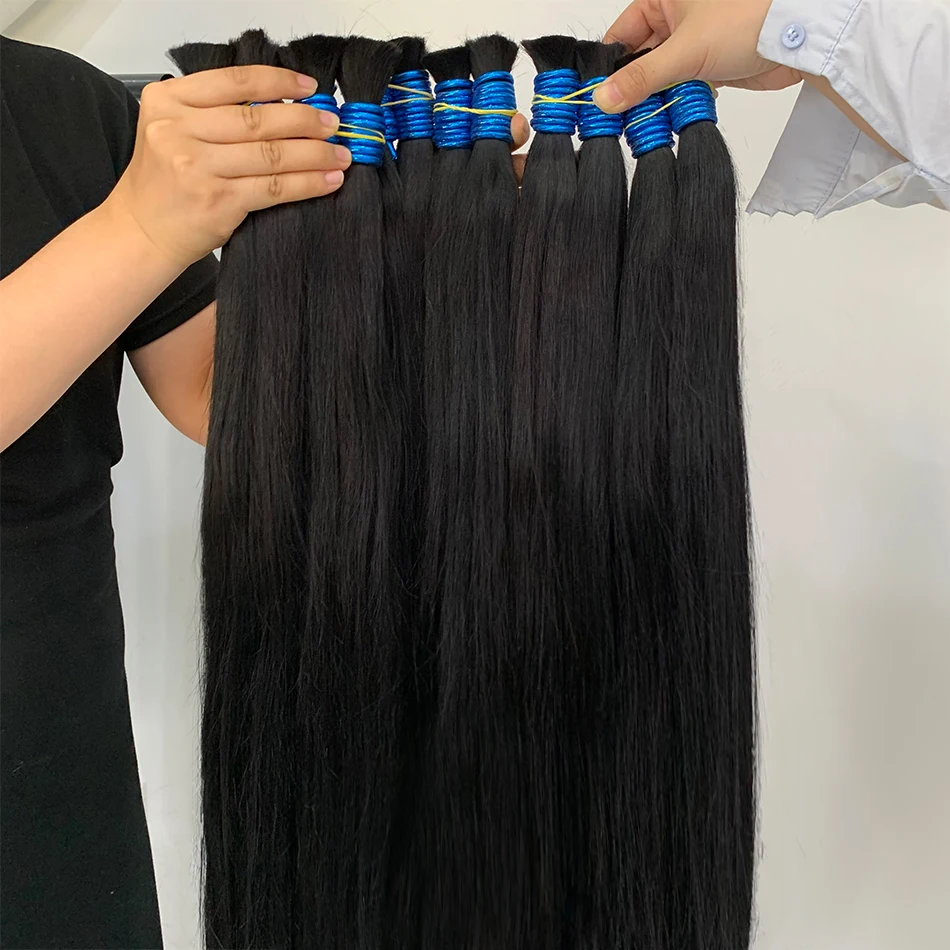 Real Human Hair Braidings Hair Curly Bundles 100% Human Hair Virgin Natural Black Extensions Hair Bundles for Braiding