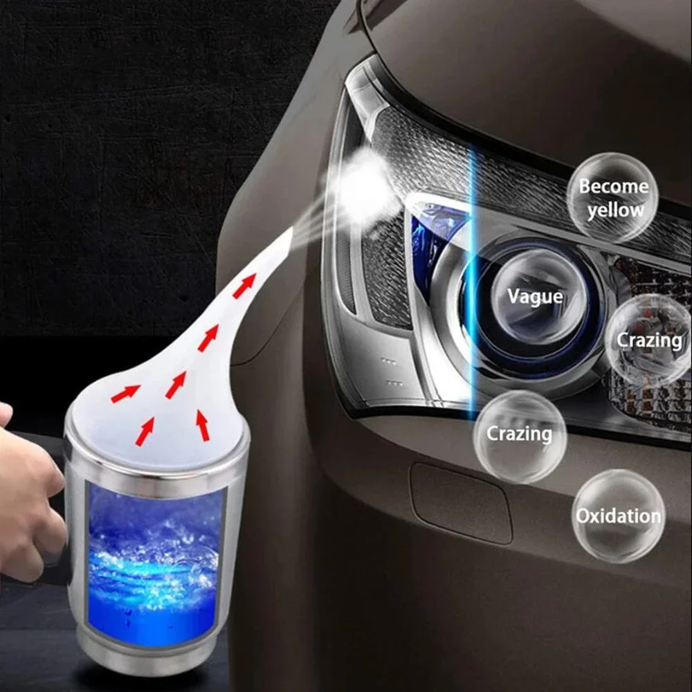 C0411 Headlight Polisher Car Renovator Headlights Polishing liquid Polymer Chemical Polishing Car Headlight Restoration Kit